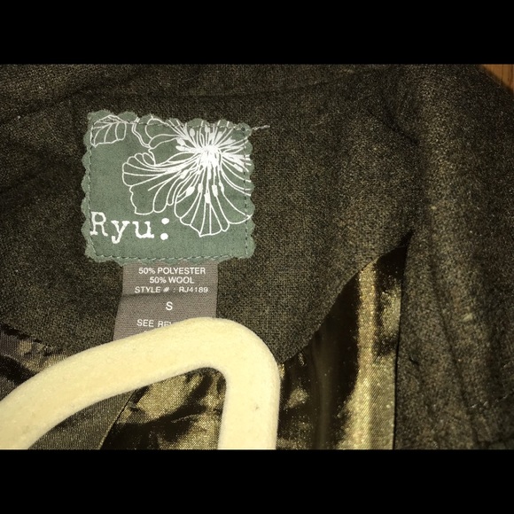 Anthropologie RYU Military Style Jacket Olive - Picture 7 of 7